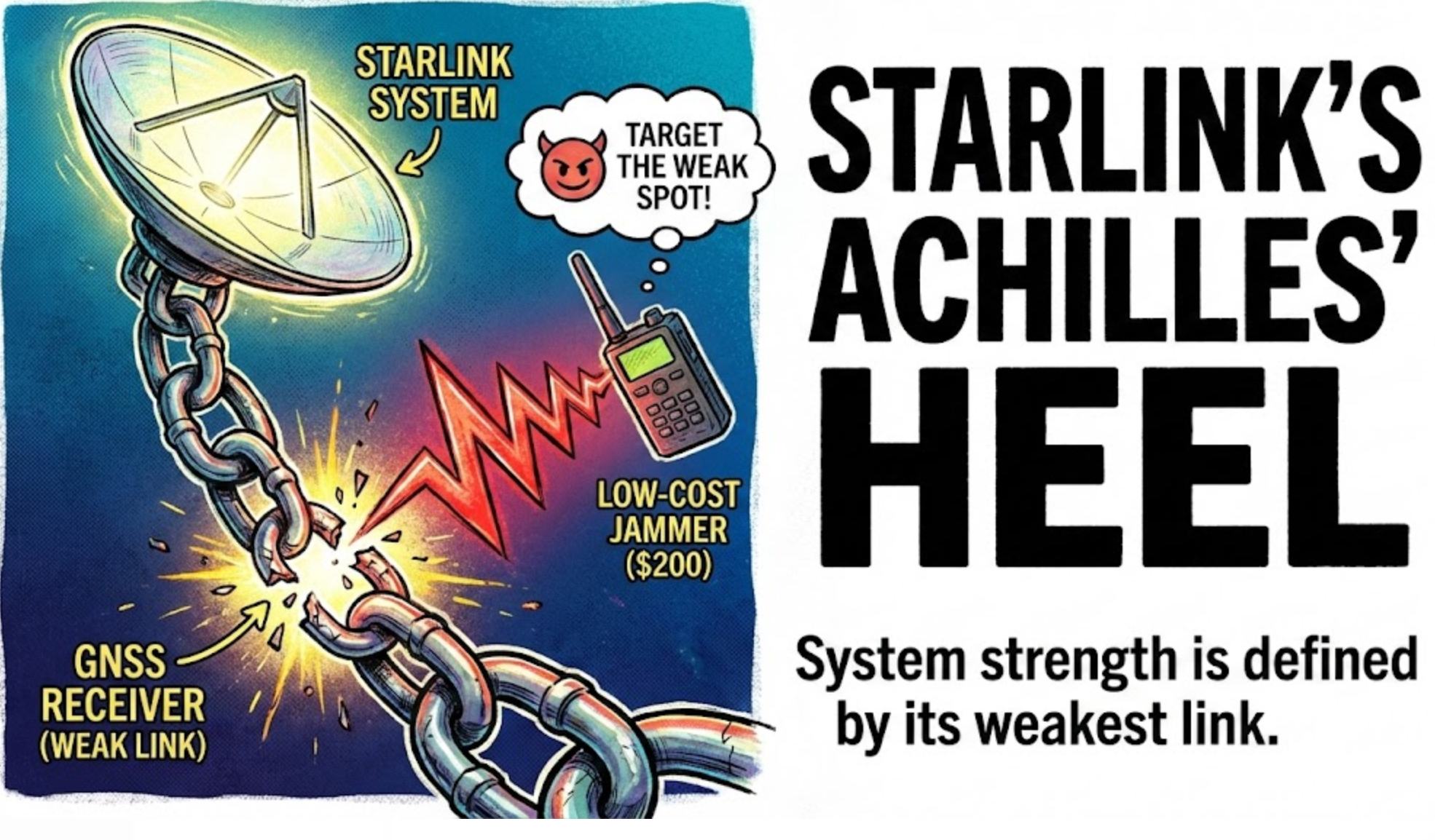用低成本 GNSS 干扰机能否瘫痪星链卫星通信？
