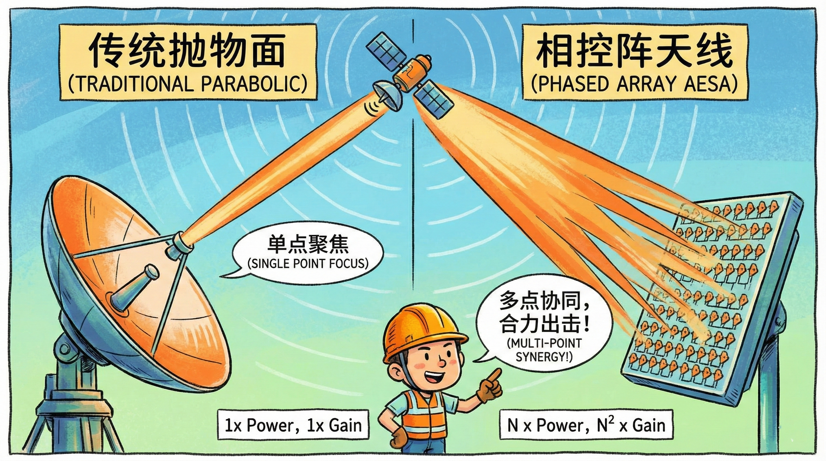 抛物面天线和相控阵天线