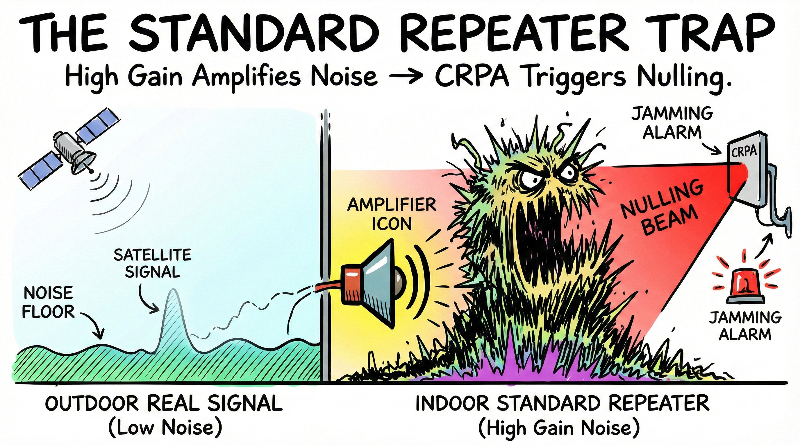普通转发器产生的信号