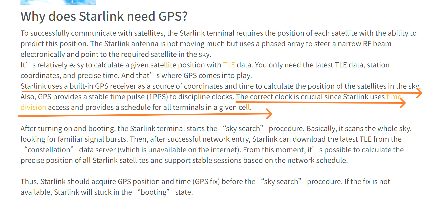 为什么星链需要GPS