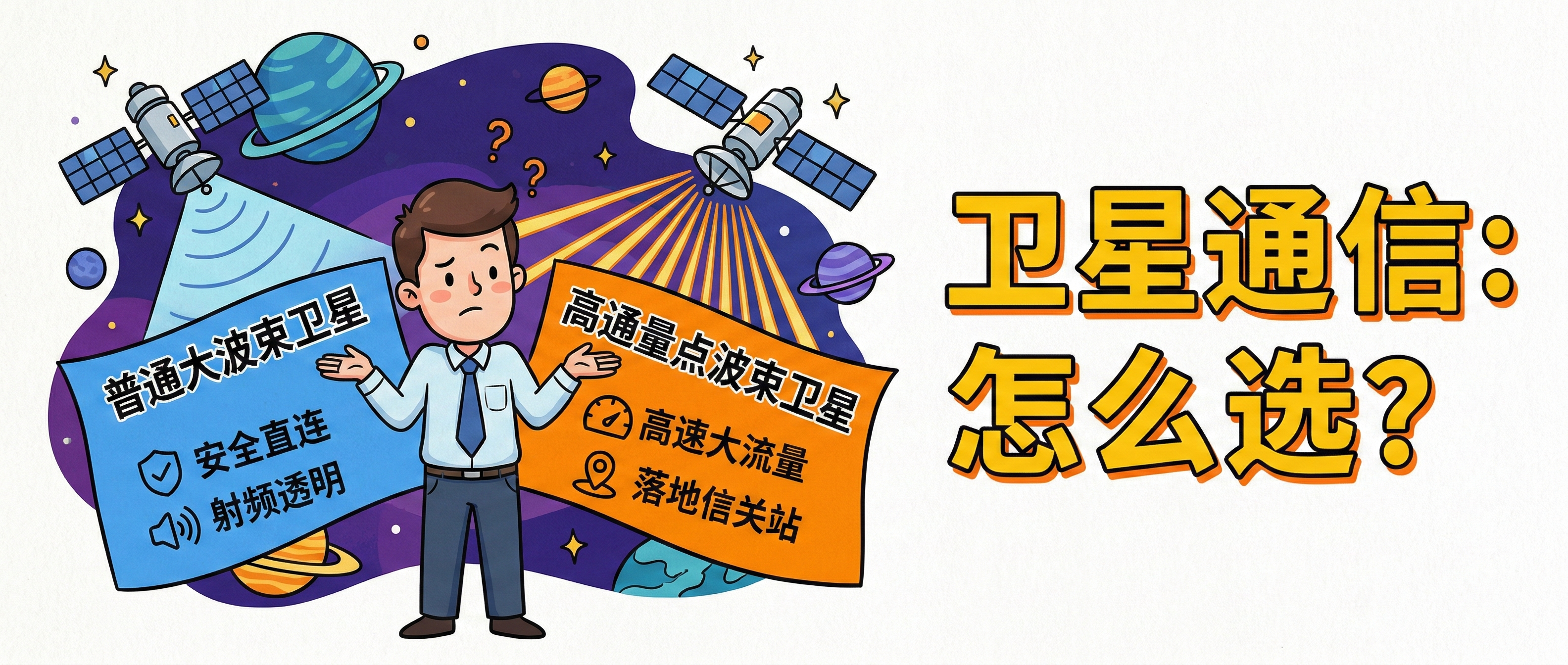 站在客户的角度，高轨卫星是选用普通大波束卫星，还是高通量点波束卫星？