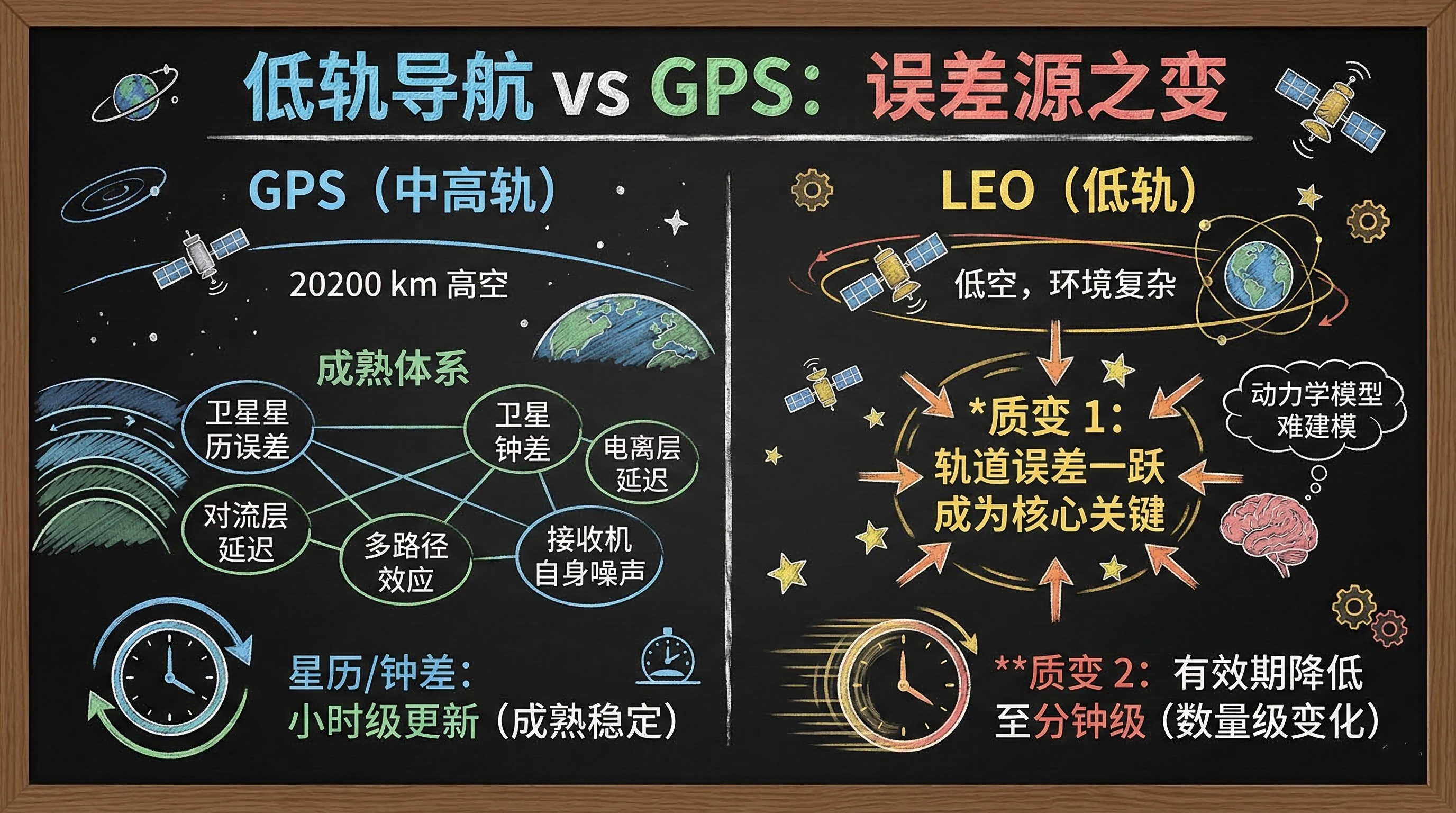 低轨卫星导航定位的误差来源（一）与GPS的对比分析
