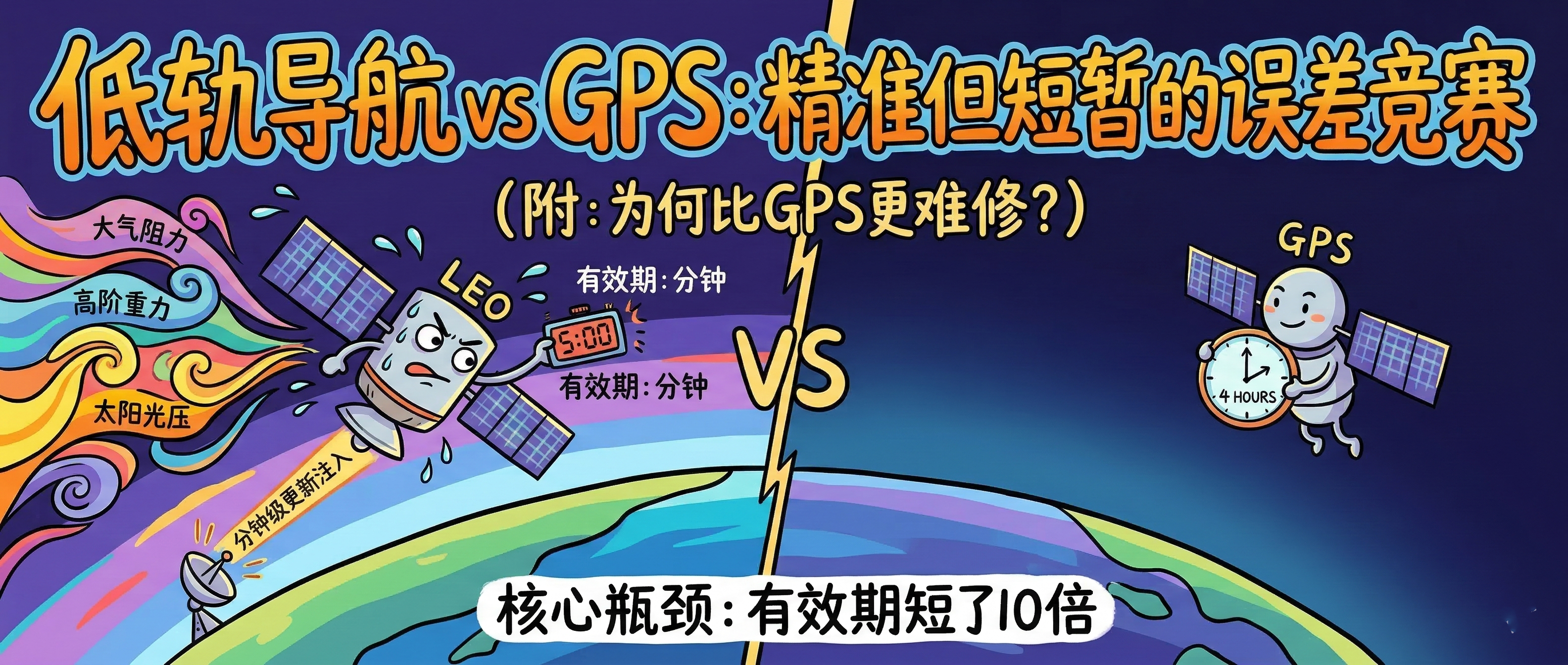 低轨卫星导航定位的误差来源（一）与GPS的对比分析