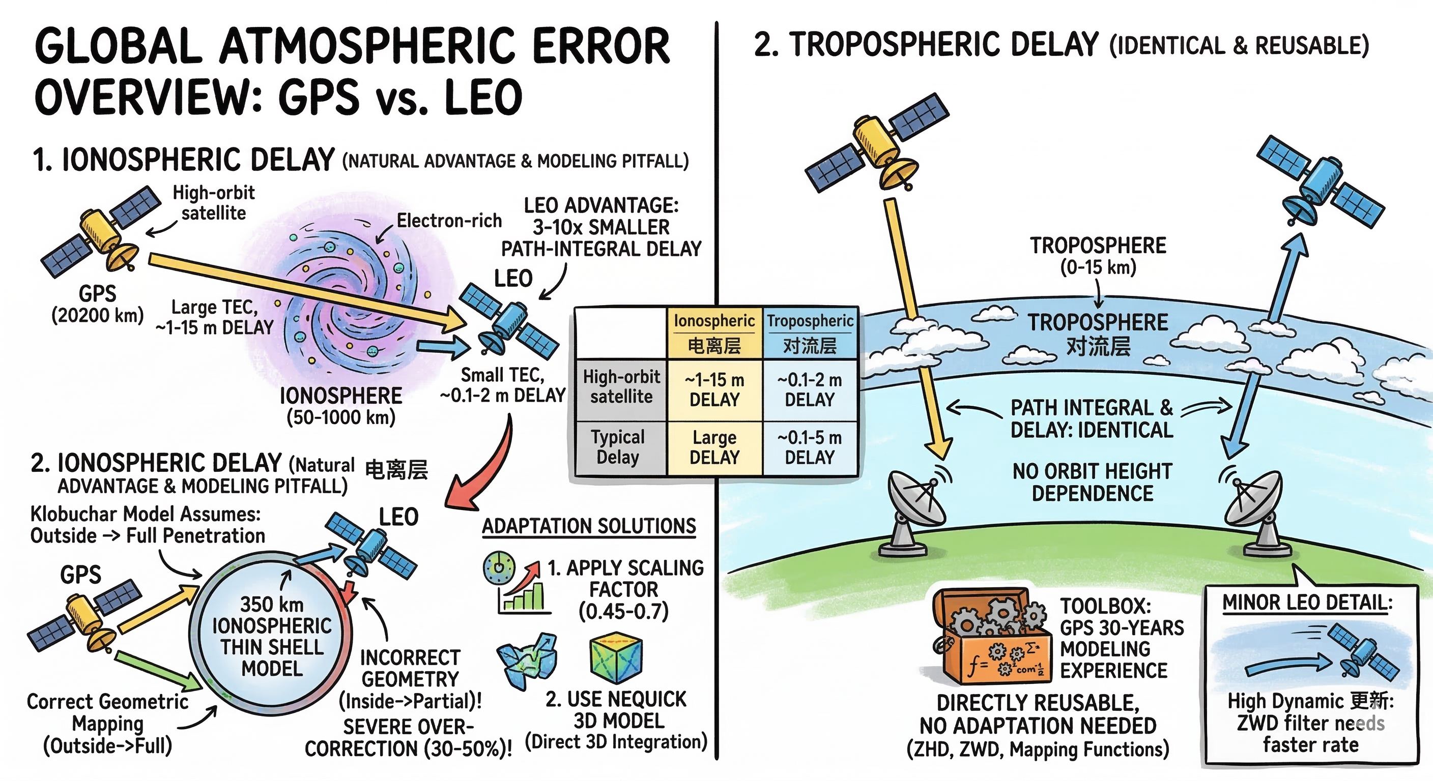 低轨卫星导航定位中的误差(二)大气层传播误差 低轨卫星导航定位中的误差(二)大气层传播误差