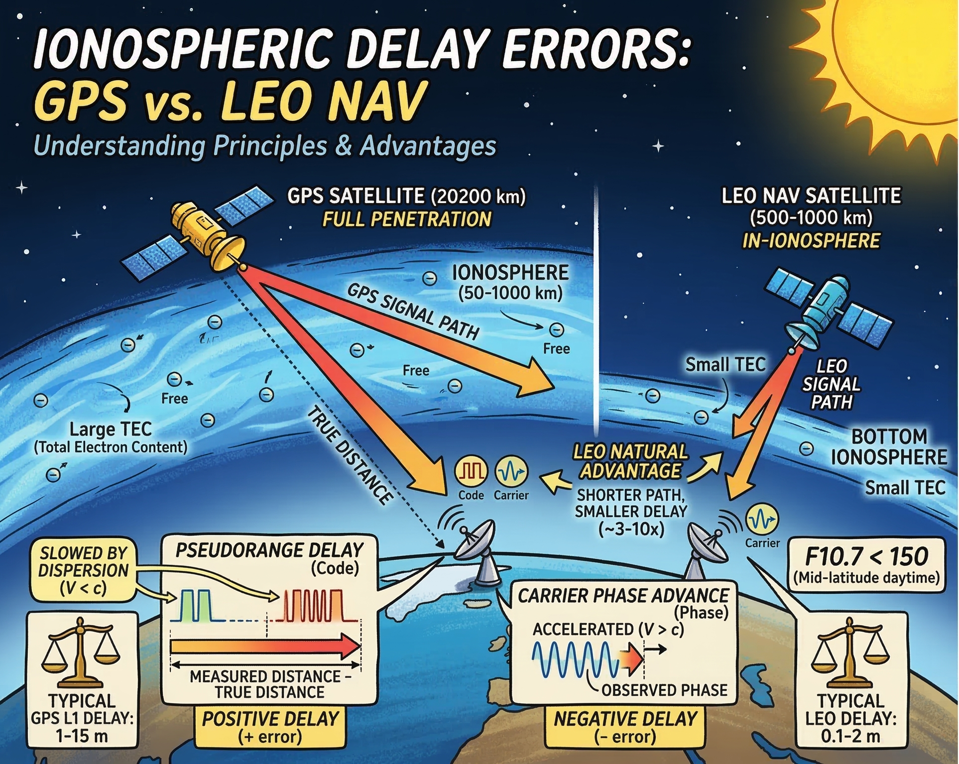 低轨卫星导航定位中的误差(二)大气层传播误差 低轨卫星导航定位中的误差(二)大气层传播误差