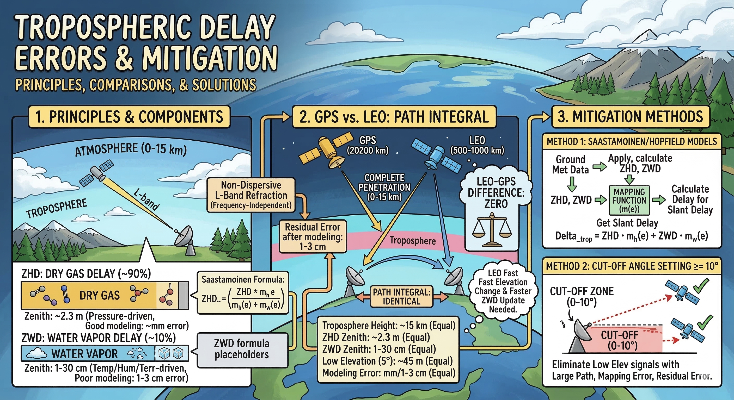 低轨卫星导航定位中的误差(二)大气层传播误差 低轨卫星导航定位中的误差(二)大气层传播误差