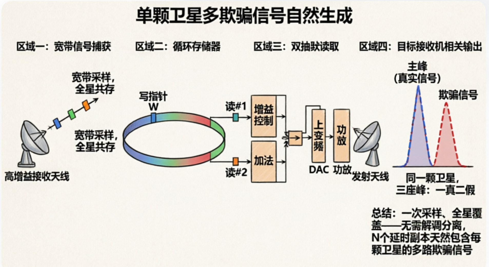 GNSS欺骗信号数字炼成:单星多路转发干扰如何压窄至1.5码片内令DLL检测失效 GNSS欺骗信号数字炼成:单星多路转发干扰如何压窄至1.5码片内令DLL检测失效